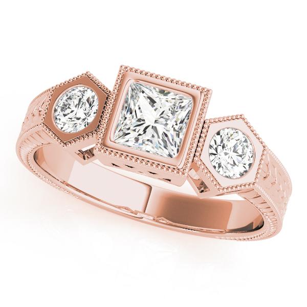 1 1/5 ct tw Three Stone Princess Engagement Ring F Color VS Clarity Diamonds GIA Center