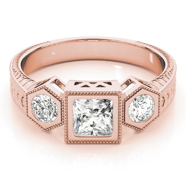 1 1/5 ct tw Three Stone Princess Engagement Ring F Color VS Clarity Diamonds GIA Center