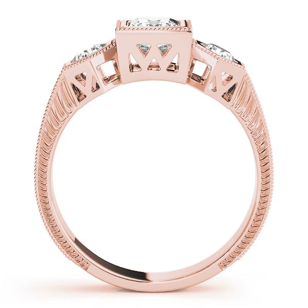 1 1/5 ct tw Three Stone Princess Engagement Ring F Color VS Clarity Diamonds GIA Center