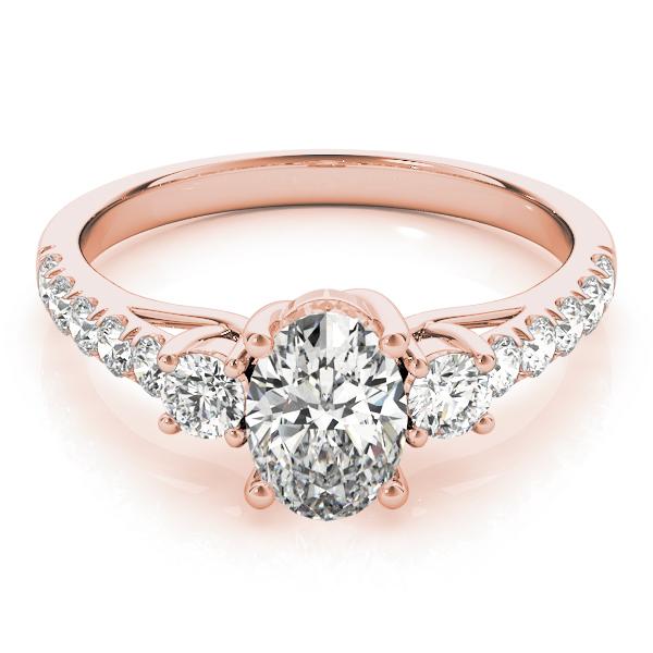 1 1/3 ct tw Three Stone Oval Cut Engagement Ring F Color VS Clarity Diamonds GIA Center