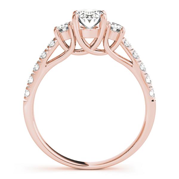 1 1/3 ct tw Three Stone Oval Cut Engagement Ring F Color VS Clarity Diamonds GIA Center