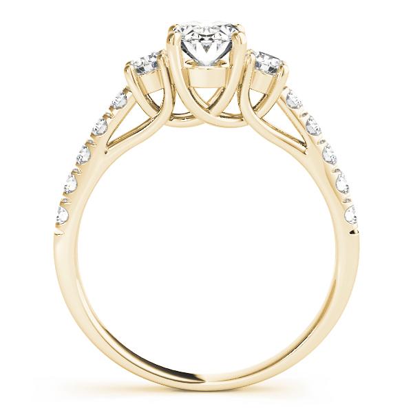 1 1/3 ct tw Three Stone Oval Cut Engagement Ring F Color VS Clarity Diamonds GIA Center