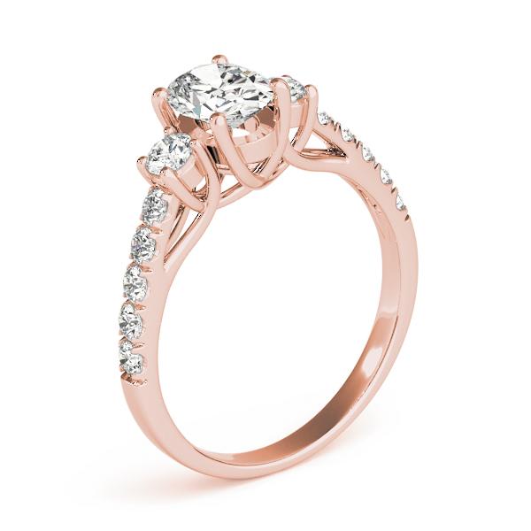 1 1/3 ct tw Three Stone Oval Cut Engagement Ring F Color VS Clarity Diamonds GIA Center