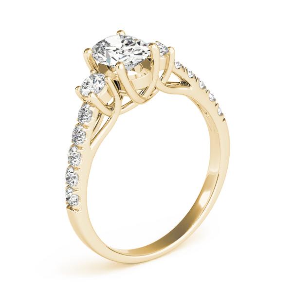 1 1/3 ct tw Three Stone Oval Cut Engagement Ring F Color VS Clarity Diamonds GIA Center
