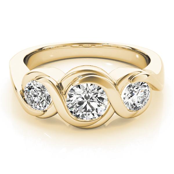 2 ct tw Three Stone Engagement Ring F Color VS Clarity Diamonds GIA Center