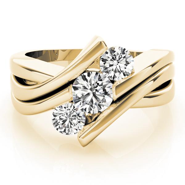 2 ct tw Three Stone Engagement Ring F Color VS Clarity Diamonds GIA Center