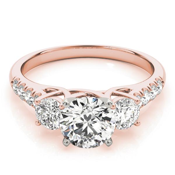 1 5/8 ct tw Three Stone Engagement Ring F Color VS Clarity Diamonds GIA Center