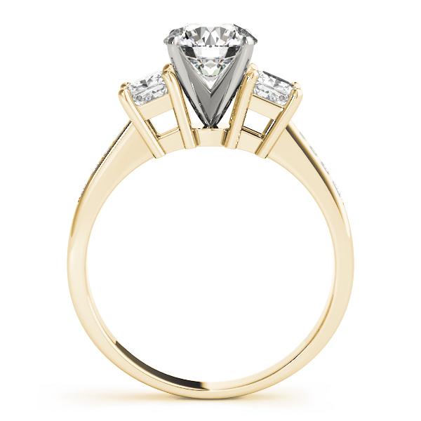 1 1/4 ct tw Three Stone Princess Sides Engagement Ring F Color VS Clarity Diamonds GIA Center
