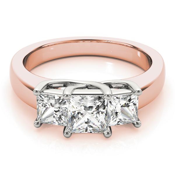 1 7/8 ct tw Three Stone Princess Engagement Ring F Color VS Clarity Diamonds GIA Center