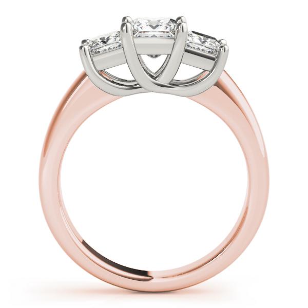 1 7/8 ct tw Three Stone Princess Engagement Ring F Color VS Clarity Diamonds GIA Center