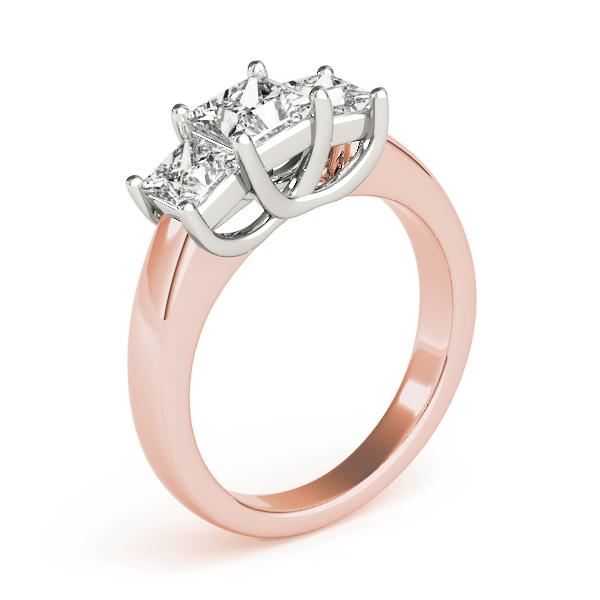 1 7/8 ct tw Three Stone Princess Engagement Ring F Color VS Clarity Diamonds GIA Center