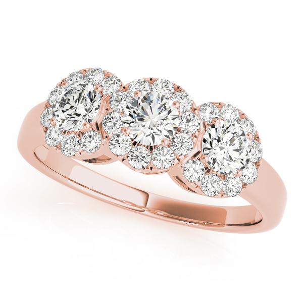 1 ct tw Three Stone Engagement Ring F Color VS Clarity Diamonds GIA Center