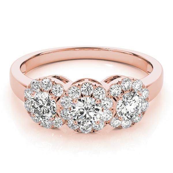 1 ct tw Three Stone Engagement Ring F Color VS Clarity Diamonds GIA Center