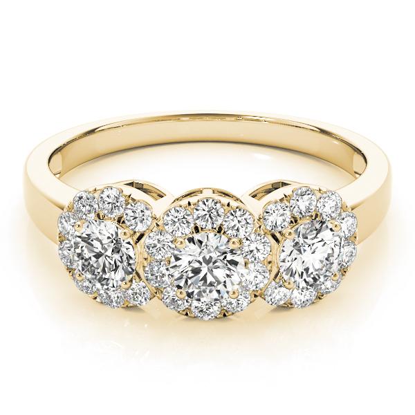 1 ct tw Three Stone Engagement Ring F Color VS Clarity Diamonds GIA Center