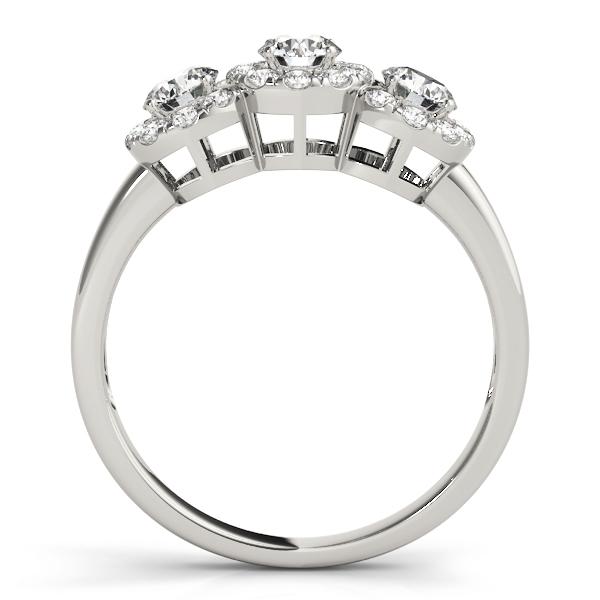 1 ct tw Three Stone Engagement Ring F Color VS Clarity Diamonds GIA Center