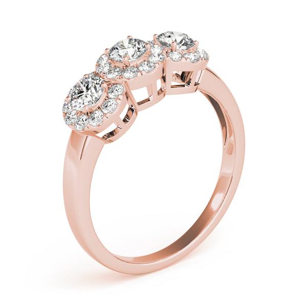 1 ct tw Three Stone Engagement Ring F Color VS Clarity Diamonds GIA Center