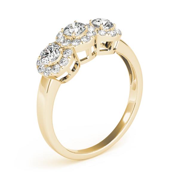 1 ct tw Three Stone Engagement Ring F Color VS Clarity Diamonds GIA Center