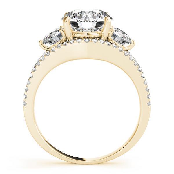 2 3/4 ct tw Three Stone Engagement Ring F Color VS Clarity Diamonds GIA Center