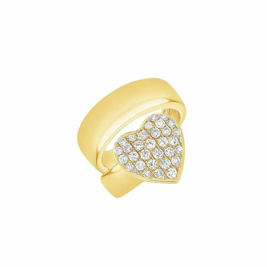 14k Lady S Double Band Heart Ring