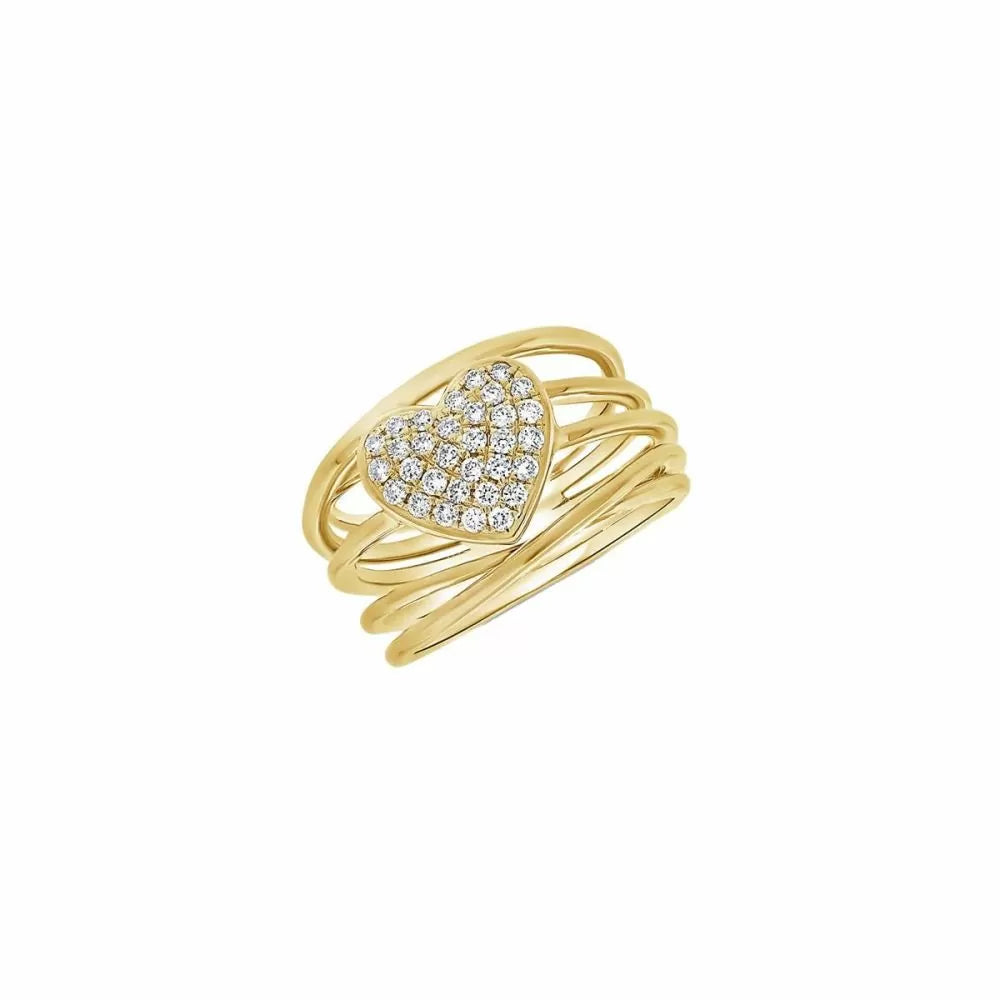 Lady S Collection 14k Diamond Heart Shape Ring