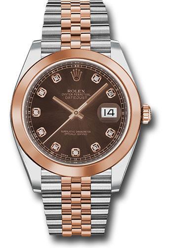 Rolex Steel and Everose Rolesor Datejust 41 Watch 126301 chodj