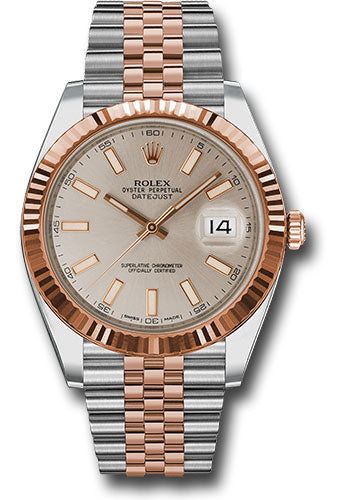 Rolex Steel and Everose Rolesor Datejust 41 126331 suij