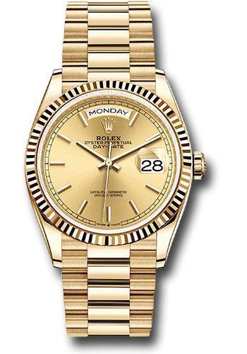 Rolex Day-Date 36mm Watch 128238 chip