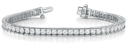 10 1/2 ct Diamond Bracelet In Line Channel Set F VS Diamonds