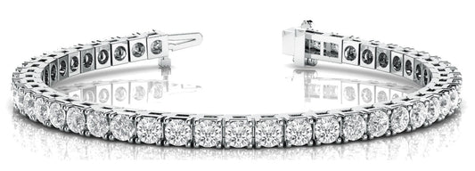 1 1/2 ct Diamond Tennis Bracelet In Line Prong Set F VS Diamonds