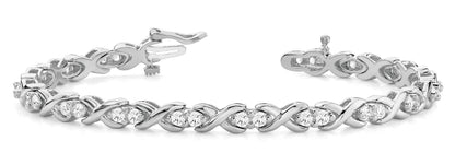 1 3/4 ct Diamond Bracelet In Line XO G SI Diamonds