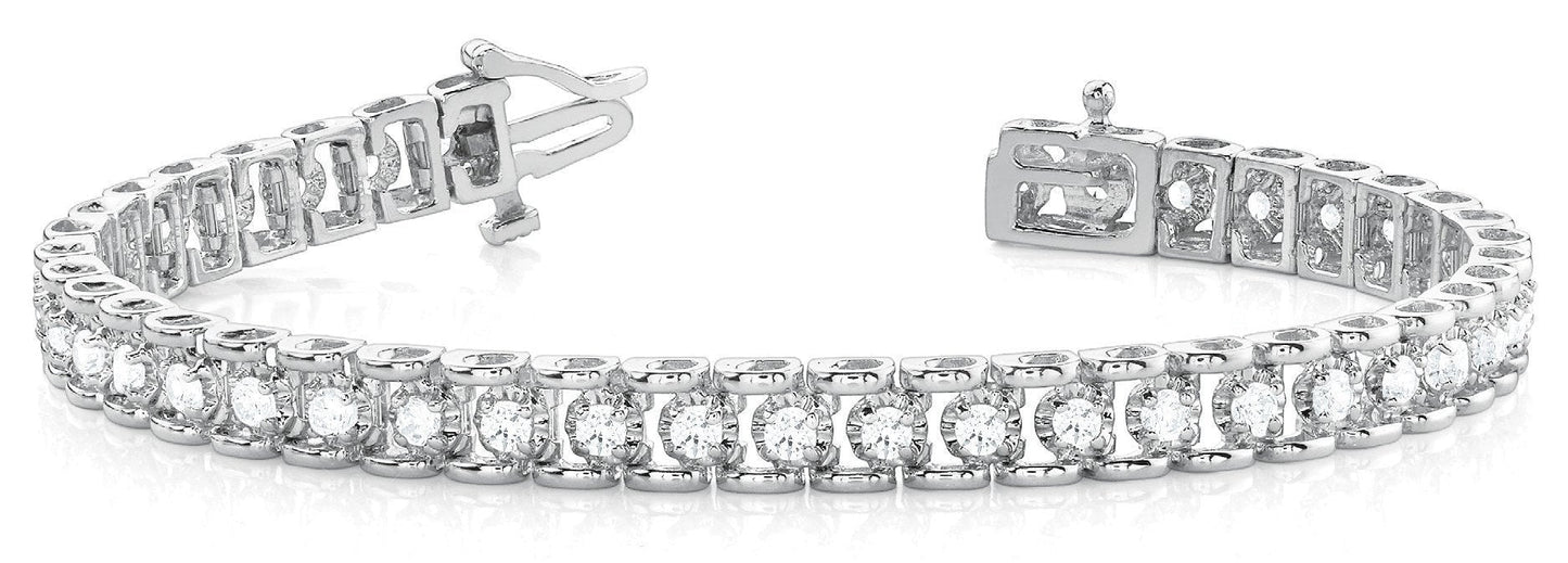 1 ct Diamond Bracelet In Line Prong Set G SI Diamonds