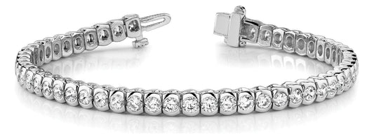 3 7/8 ct Diamond Bracelet In Line Bezel Set G SI Diamonds