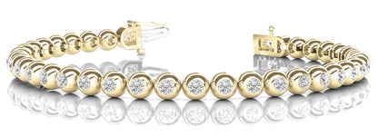 1 ct Diamond Bracelet In Line Bezel Set G SI Diamonds