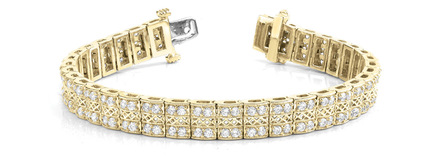 2 ct Diamond Bracelet In Line Multi Row G SI Diamonds