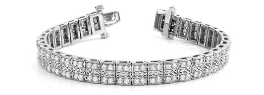 2 ct Diamond Bracelet In Line Multi Row G SI Diamonds