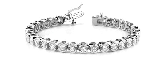 1 ct Diamond Bracelet In Line Bezel Set G SI Diamonds