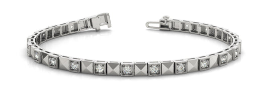 1/2 ct Diamond Bracelet In Line Prong Set Fashion G SI Diamonds