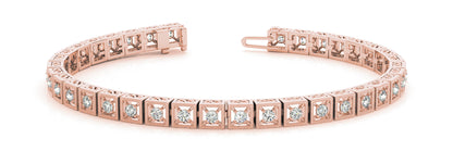 1 ct Diamond Bracelet In Line Prong Set Vintage G SI Diamonds