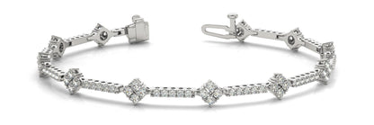 1 1/3 ct Diamond Bracelet In Line Prong Set Fashion G SI Diamonds