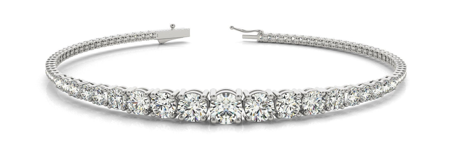 2 3/4 ct Diamond Bracelet In Line Prong Set Fashion G SI Diamonds