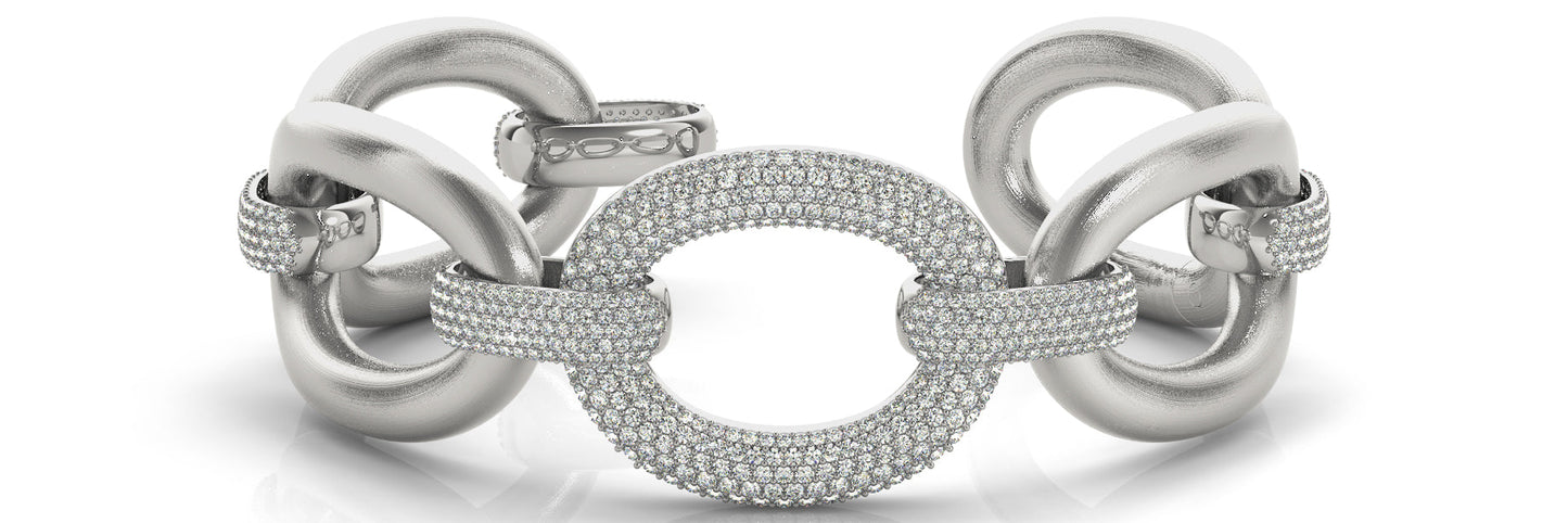 5 1/6 ct Diamond Bracelet Italian Style Fashion G SI Diamonds