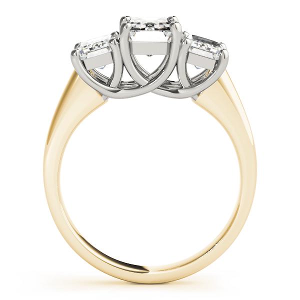 2 1/2 ct tw Three Stone Emerald Cut Engagement Ring F Color VS Clarity Diamonds GIA Center