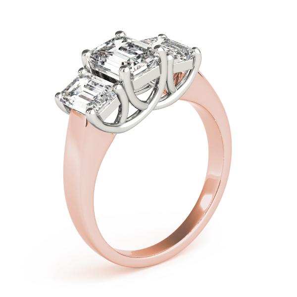 2 1/2 ct tw Three Stone Emerald Cut Engagement Ring F Color VS Clarity Diamonds GIA Center