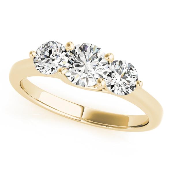 2 ct tw Three Stone Engagement Ring F Color VS Clarity Diamonds GIA Center
