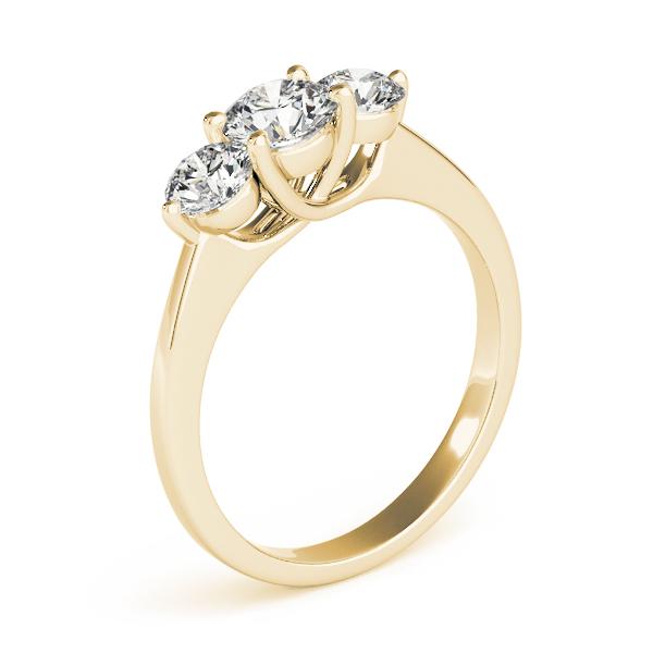 2 ct tw Three Stone Engagement Ring F Color VS Clarity Diamonds GIA Center