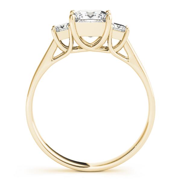 1 1/5 ct tw Three Stone Princess Engagement Ring F Color VS Clarity Diamonds GIA Center