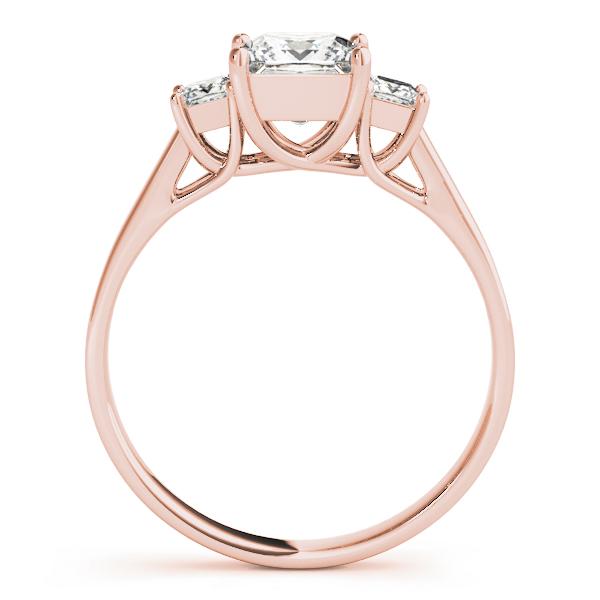 1 1/5 ct tw Three Stone Princess Engagement Ring F Color VS Clarity Diamonds GIA Center
