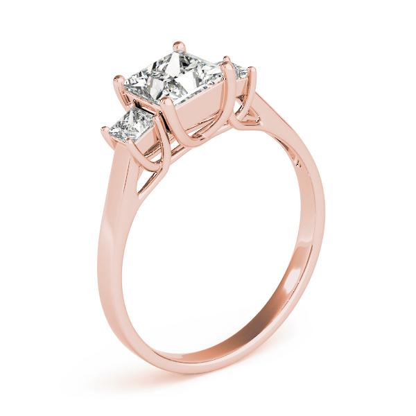 1 1/5 ct tw Three Stone Princess Engagement Ring F Color VS Clarity Diamonds GIA Center