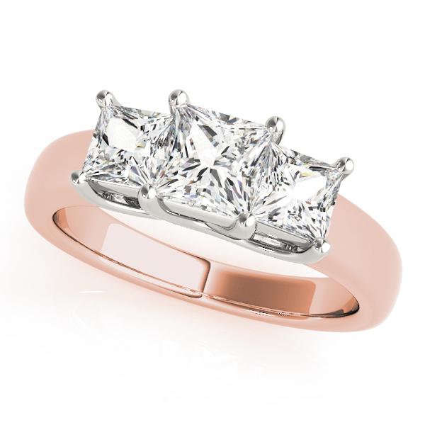 1 7/8 ct tw Three Stone Princess Engagement Ring F Color VS Clarity Diamonds GIA Center