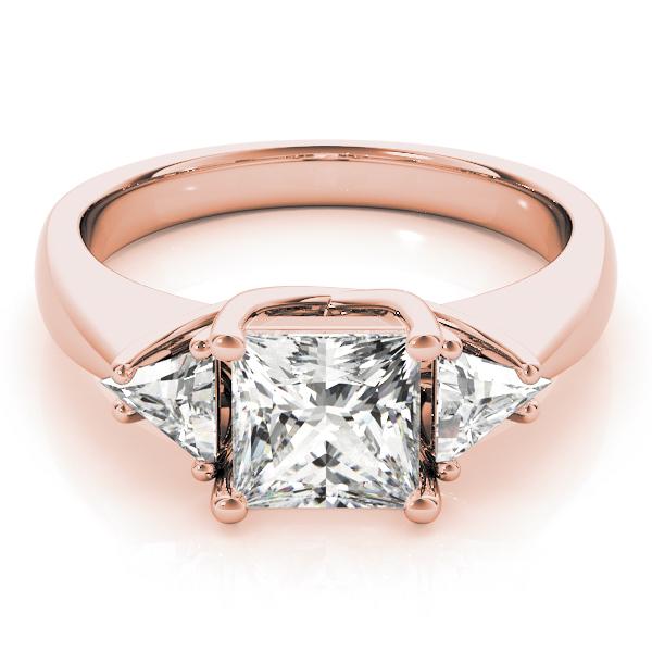 1/3 ct tw Three Stone Princess Engagement Ring F Color VS Clarity Diamonds GIA Center